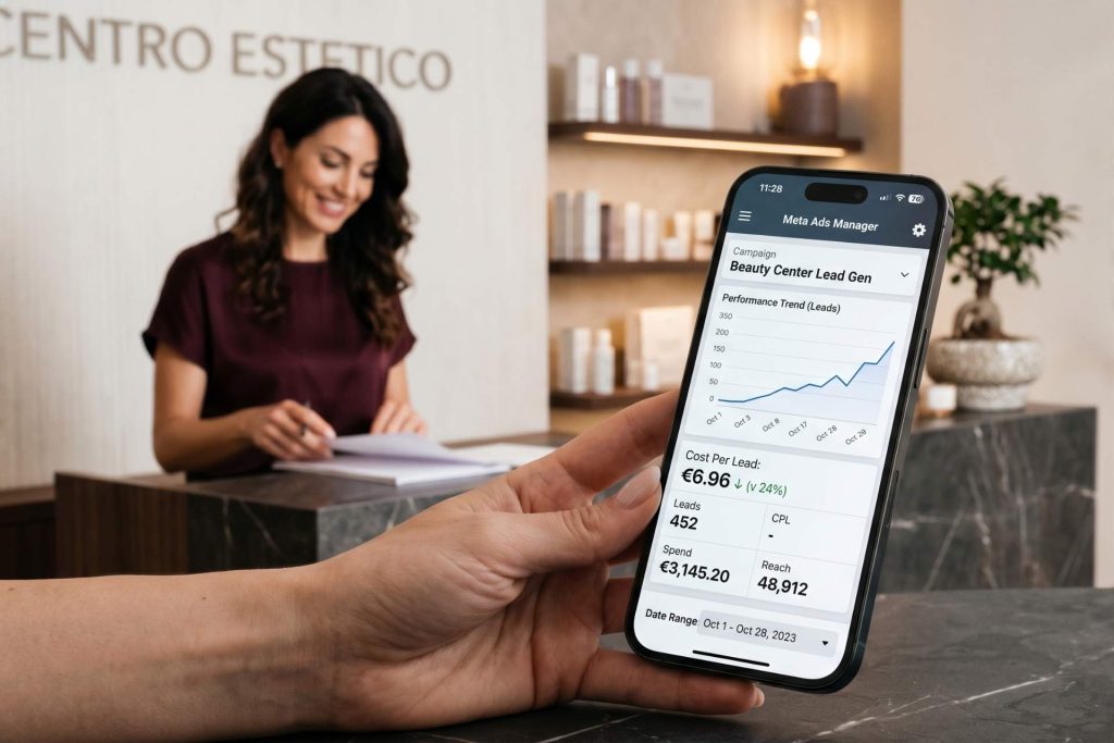 lead generation centri estetici meta ads campagna